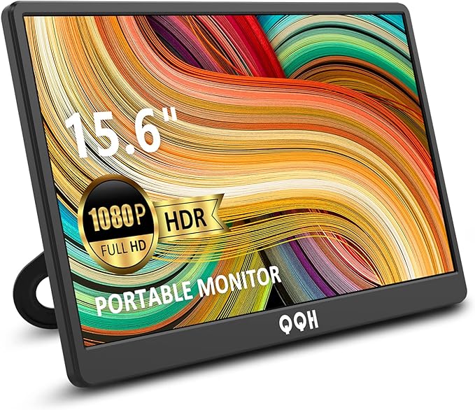 QQH Portable Monitor, 15.6" Portable Travel Monitor by QQH-QuicknessQualityHelpmate