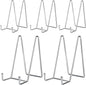 IBosins 5 Pack 6 Inch Plate Holder Display Stands, Metal Silver Frame Stand by IBosins