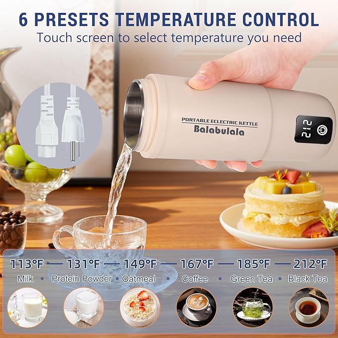 Travel Electric Kettle, Balabulala Portable Water Boiler - Image 2