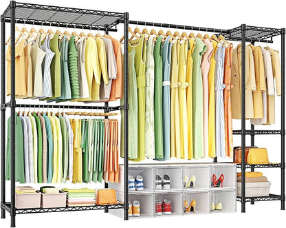 Ulif E10 Clothes Rack（With Stretchable Hanger Rod）Freestanding Clothing Racks by Ulif