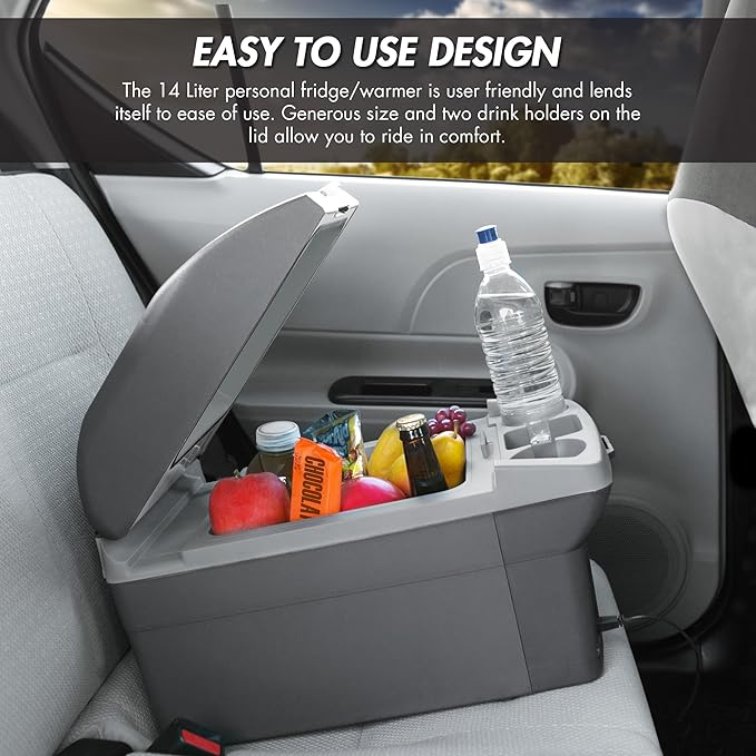 Wagan EL6214 Personal Thermoelectric Cooler/Warmer, 14 Liter Capacity, Portable - Image 6