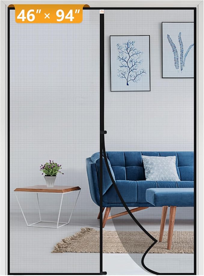 Yotache Magnetic Screen Door Fits Door Size 46 x 94, Screen Size 48" x 95" Door by yotache
