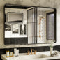 ISKM Black Bathroom Mirror for Wall 48" x 32" Matte Black Framed Vanity Mirror by ISKM-IStillKeepMovin