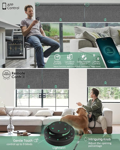 Yoolax Motorized Blinds with Remote, Automatic Window Shades Work with Alexa - Image 3