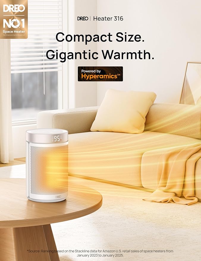 DREO Space Heater, Portable Electric Heaters - Image 2