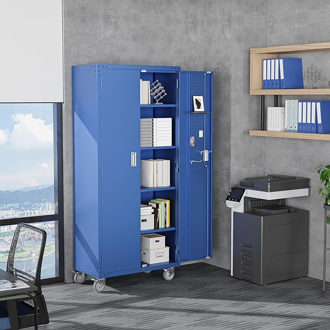 VINGLI 72'' Tall Metal Garage Storage Cabinet - Image 9