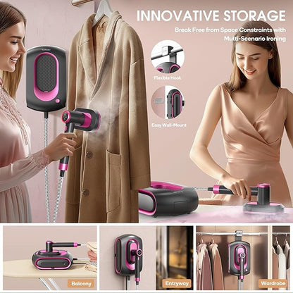 Newbealer 2In1 Pro Steam Station Iron, 1550W Turbo 3-level Steam & 3 Dry Heat - Image 2