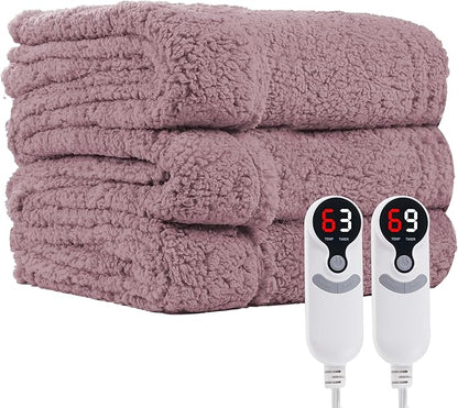 Electric Heated Blanket Queen Size 84"×90" Dual Control, 9 Heating Settings & - Image 8