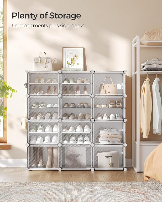 SONGMICS Shoe Rack Organizer, 12-Tier Shoe Storage Cabinet - Image 4