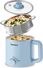 Topwit Hot Pot Electric with Steamer, 1.6L Ramen Cooker, Electric Pot by TOPWIT