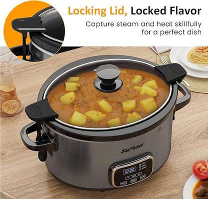 Sunvivi 4QT Slow Cooker, Programmable Pot - Image 3