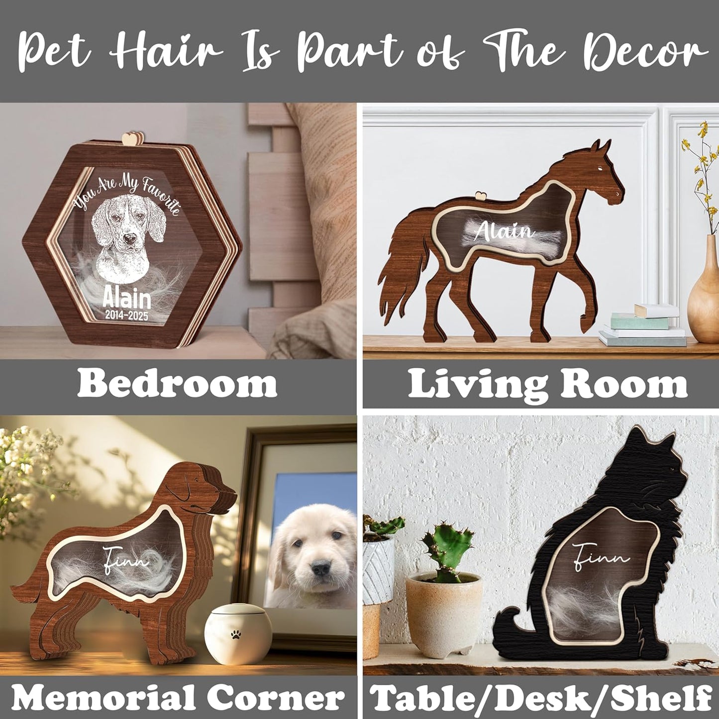 9" Pitbull Dog Hair Keepsake Box, Wooden Pet Urns for Dogs, DIY Pet Loss Sympathy Gifts, Unique Gift Dog Shape Standable Table Decor, Idea Gift for Pet Lover Storing Fur Teeth Ashes PS16-32L
