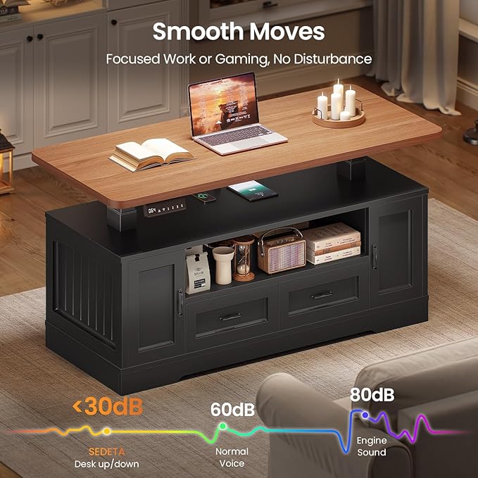 SEDETA 47.2" Electric Standing Coffee Table - Image 9