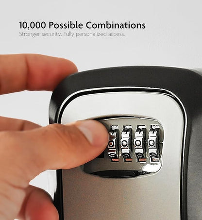 Iron Lock® Key Lock Box Wall Mount – Medium Waterproof Heavy-Duty Metal Safe - Image 2