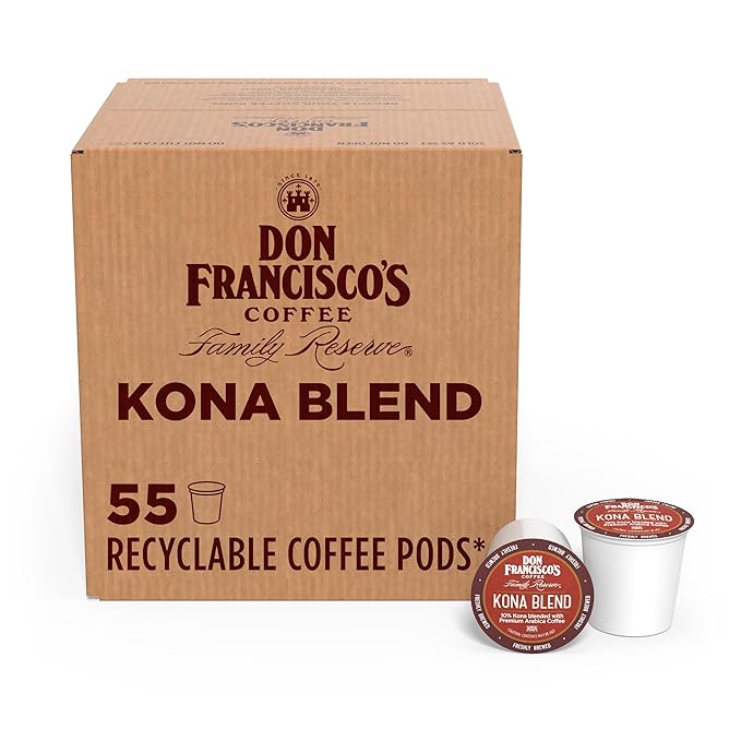 Don Francisco's Kona Blend Coffee Pods, Medium Roast, Compatible by DonFranciscosCoffee