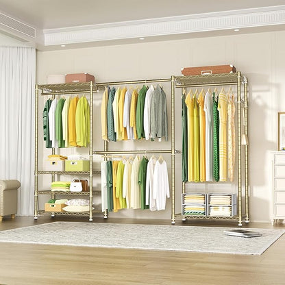 Ulif E1 Heavy Duty Closet Garment Rack, 6 Tiers Adjustable Metal Freestanding - Image 2
