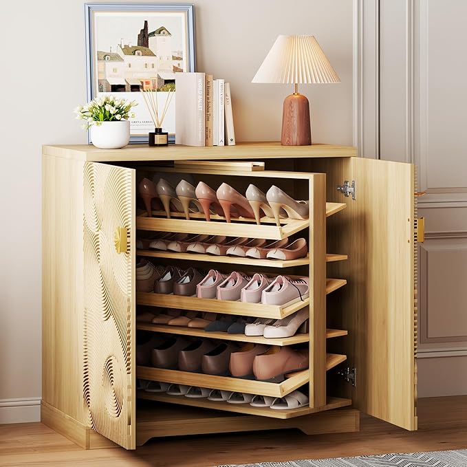 Vlsrka Shoe Cabinet Storage for Entryway, 6-Tier Rotating Shoe Cabinet by VlsrkaFurniture