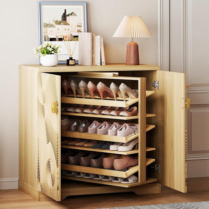 Vlsrka Shoe Cabinet Storage for Entryway, 6-Tier Rotating Shoe Cabinet by VlsrkaFurniture