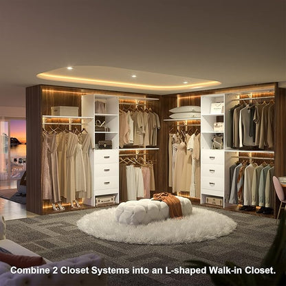 Armocity 96 Inches Closet System, 8FT Walk In Closet Organizer - Image 4