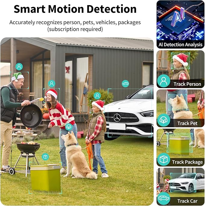 Wireless Security Cameras Outdoor/Indoor, 2K UHD WiFi Smart Security Camera - Image 5