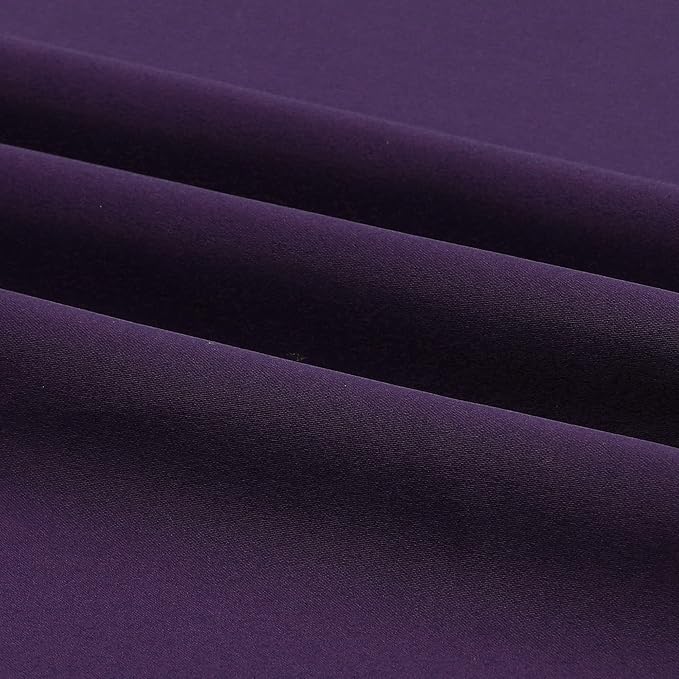 DUALIFE Dark Purple Blackout Curtain Panels - Image 8