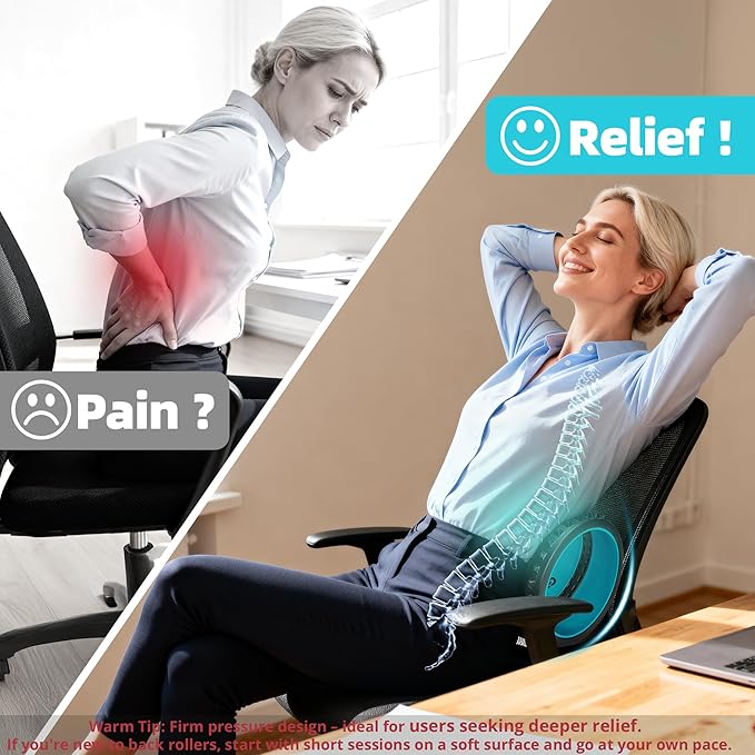 Back Roller for Back Pain Reliefn & Stretching, Deep Tissue Massage Roller - Image 7
