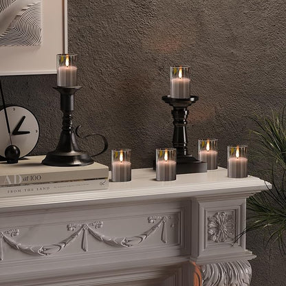 6Pack Glass Flickering Flameless Candles - Image 6
