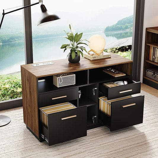 4 Drawer File Cabinet, Wood Filing Cabinet by ModernMate