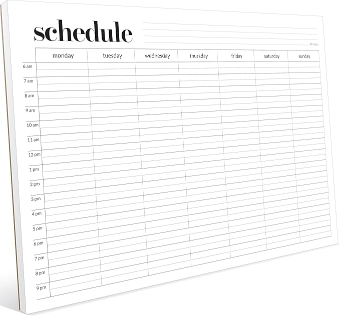 Weekly Schedule Pad, Tear Off Undated Weekly Planner Notepad, A4 Size, Premium by Hadigu