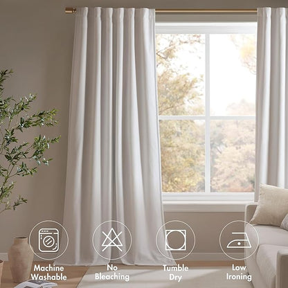 Madison Park Karien 100% Blackout Curtains 52x108 – White, 2-Layer Noise - Image 8
