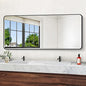 72" x 30"Bathroom Mirror, Matte Black Wall Mirror by DESBING