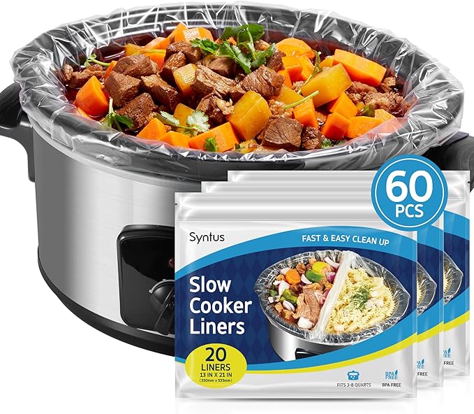 Syntus Crock Pot Liners, Disposable Cooking Bags Suitable by Syntus