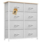 DWVO Fabric Dresser for Room, Tall Storage 8 Drawers, Storage Drawer Organizer by DWVO