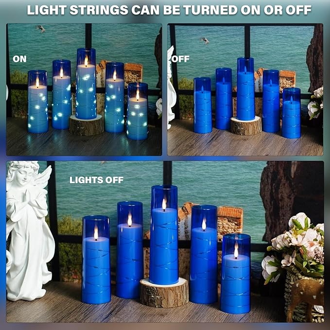 Flickering Flameless LED Candles, Battery Operated Candles 9 Pcs - Image 4