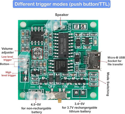 Geekstory Recordable Sound Module 8M Button Control Music Voice Chip - Image 2