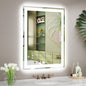 24x32 LED Bathroom Mirror, 6000LM, Separate Front and Back Lights | UL Certified,Shatter-Resistant Tempered Glass,Auto-Off Defogger,3 Color Modes,Smooth Dimming,Smart Memory Setting