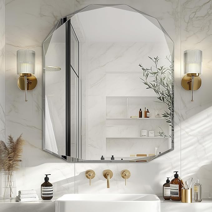 Suidia Bathroom Mirror, Frameless Bathroom Mirror - Image 3