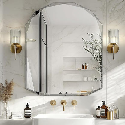 Suidia Bathroom Mirror, Frameless Bathroom Mirror - Image 3