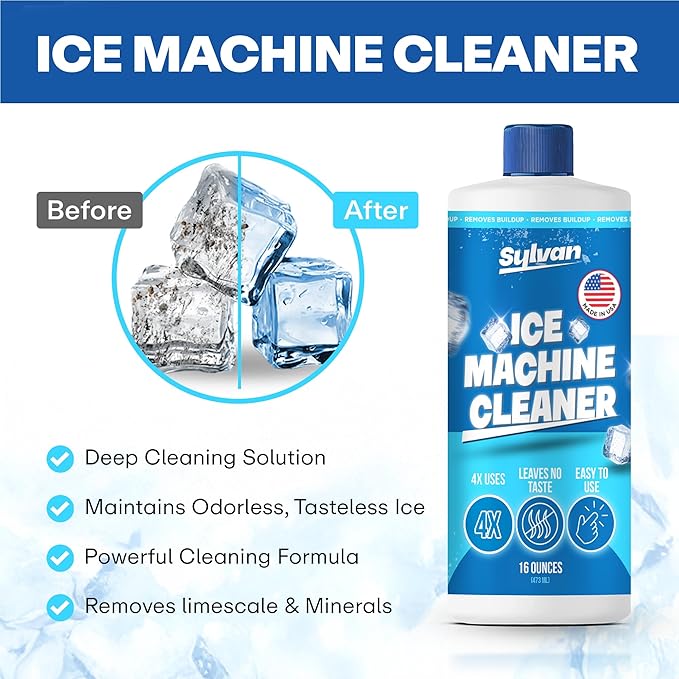 Sylvan Ice Machine Cleaner and Descaler | 16 oz | Free Cloth | Made in USA | - Image 4