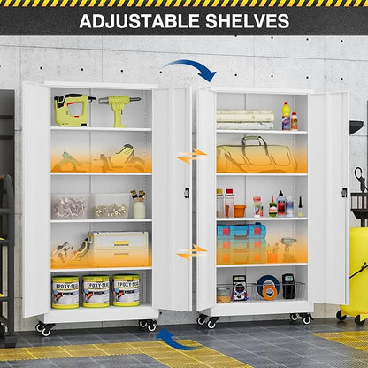 Metal Rolling Storage Cabinet-74.6” Tall Steel File Cabinets - Image 4