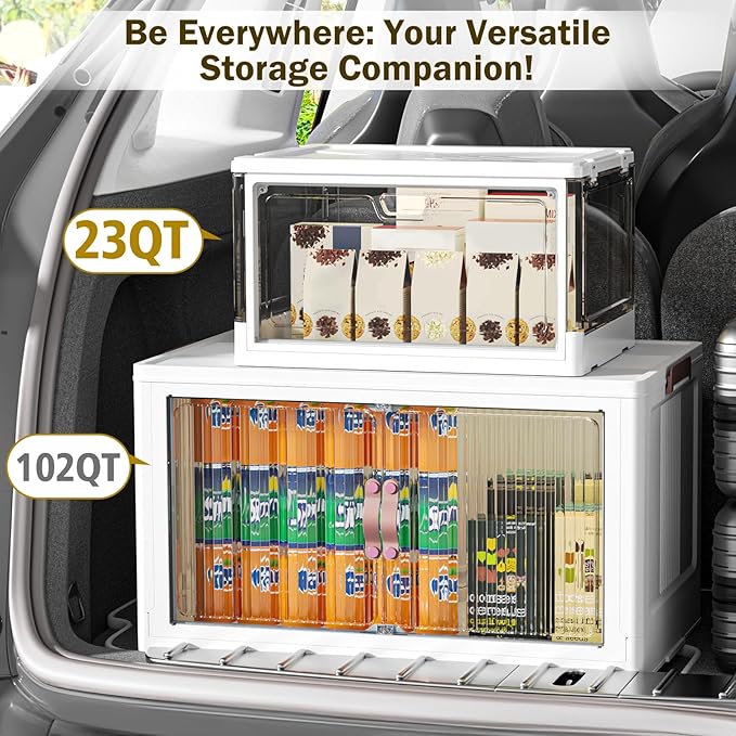 Clear Storage Bin with Lid 3 Pack 【Stackable & Sturdy】 Plastic Multifunctional - Image 7