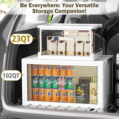 Clear Storage Bin with Lid 3 Pack 【Stackable & Sturdy】 Plastic Multifunctional - Image 7