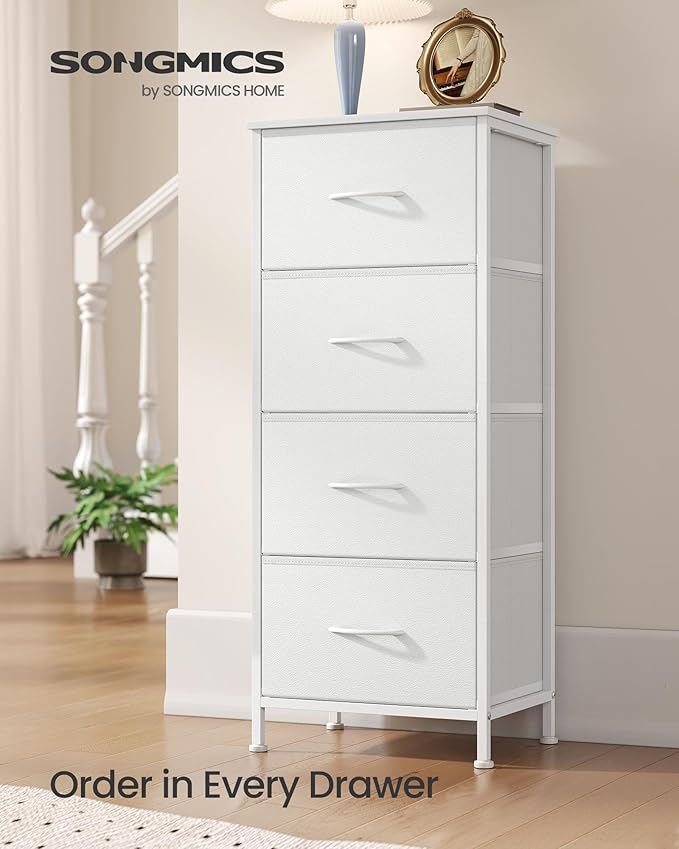 SONGMICS Dresser for Bedroom, Chest of Drawers, 4 Non-Woven Fabric Drawers - Image 3