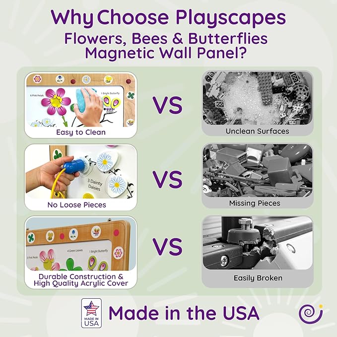 Magnetic Toddler Activity Wall Panel Toy – Interactive Wall Busy Board – - Image 3