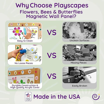 Magnetic Toddler Activity Wall Panel Toy – Interactive Wall Busy Board – - Image 3
