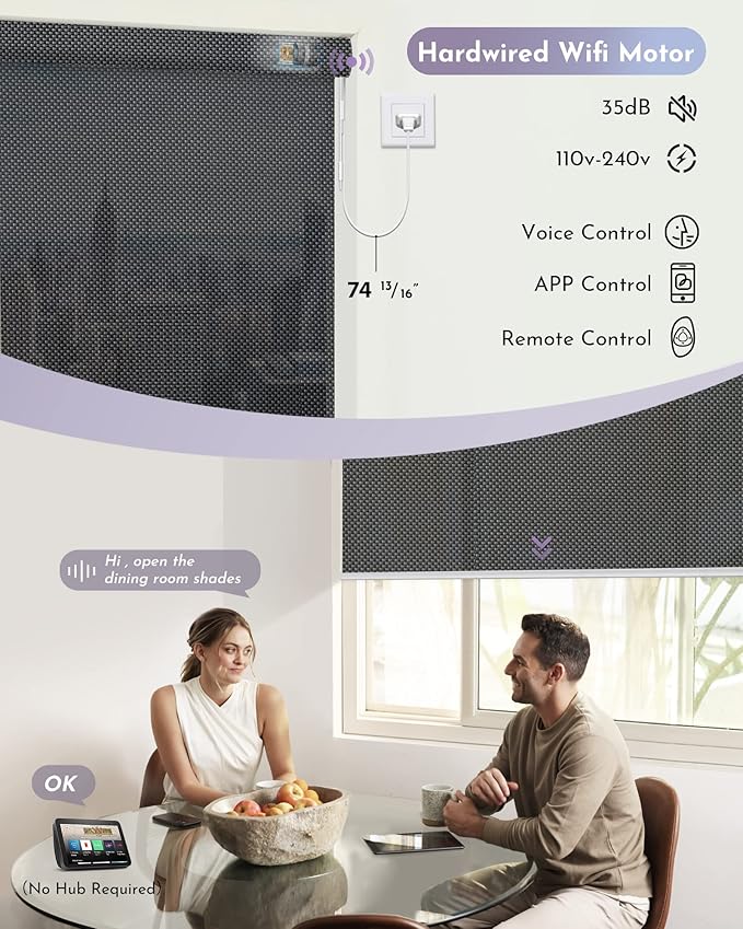 Graywind Motorized Roller Shades Compatible - Image 3