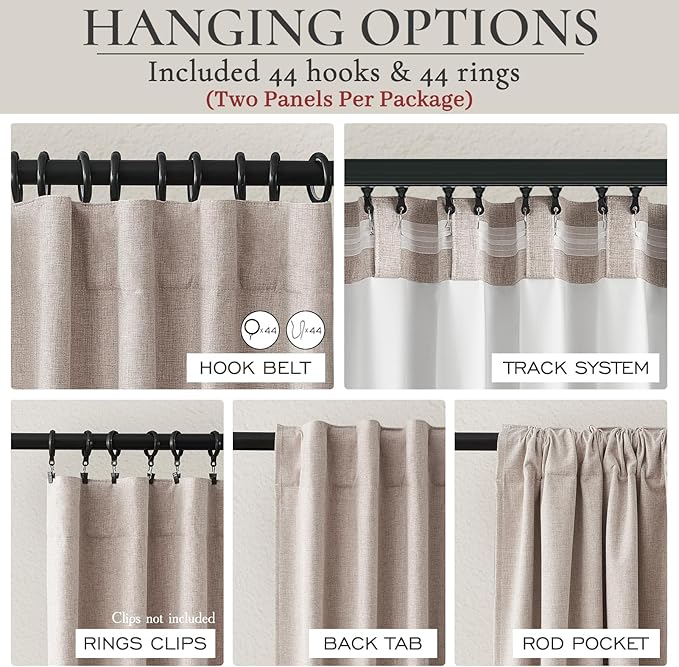 Blackout Curtains 60 Inches Extra Wide Curtains 84 Inch Length - Image 4