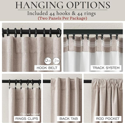 Blackout Curtains 60 Inches Extra Wide Curtains 84 Inch Length - Image 4