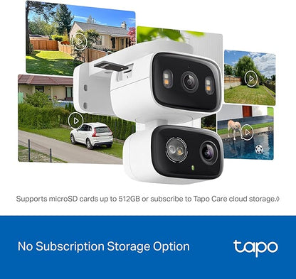 Tapo 2K Indoor/Outdoor Dual Lens Pan/Tilt Wired Security Camera - Image 8