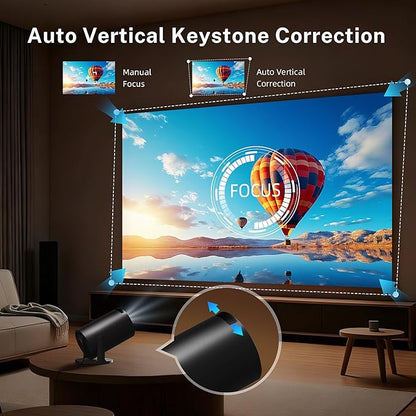 Mini Projector with WiFi 6 and Bluetooth 5.4 Built-in Android 11, 1080P 4K - Image 3